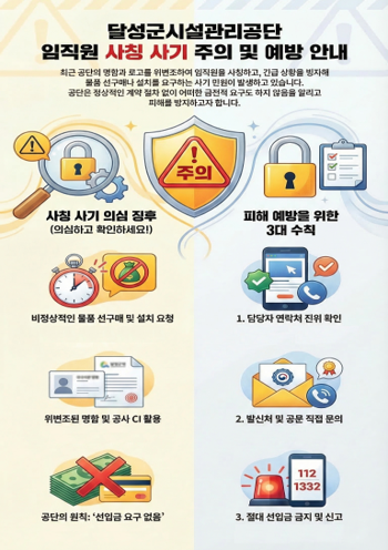 공단 직원 사칭 주의