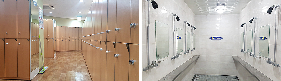 남자탈의실 및 샤워장 