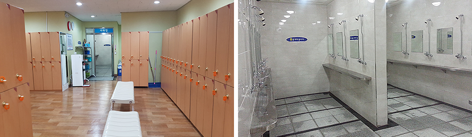 여자탈의실 및 샤워장