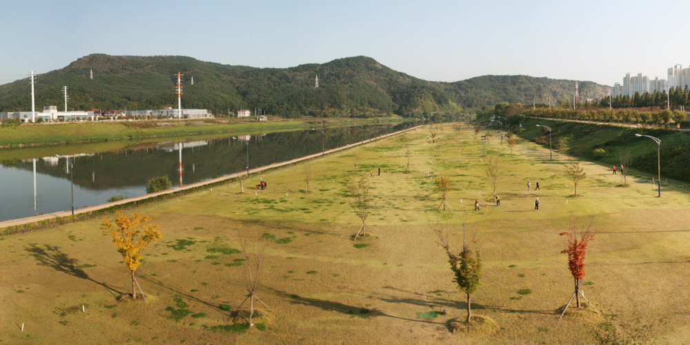 금호강변 체육시설 사진
